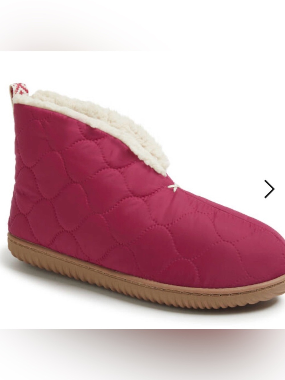 dearfoams Quilted Sangria Women's Slip-On Bootie Slippers, Size XL 11-12